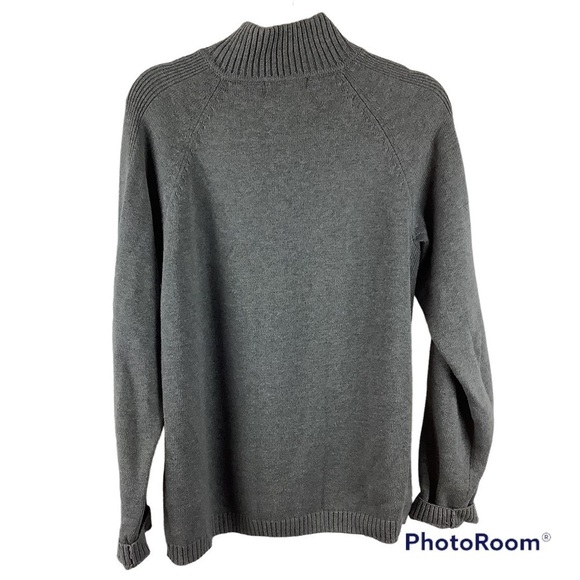 Wilke Rodriguez Men's Gray 1/4 Zip Cotton Sweater - Picture 2 of 4